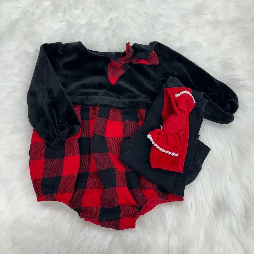 Baby Girl Matching Outfit 6-9 Months  Three piece set